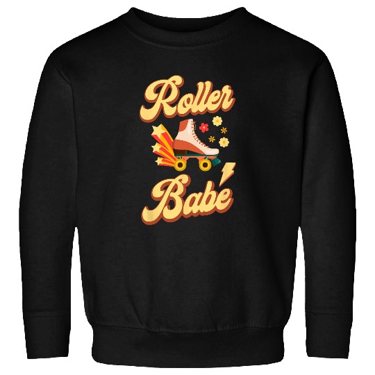Cool Roller Skating Skate Girl 1970S Retro Sweatshirts