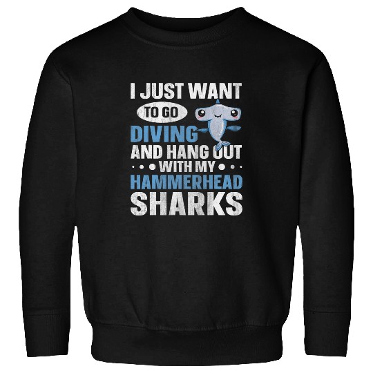 Ocean Shark Hammerhead Shark Diving Design for a Hammerhead Shark Lover 2 Sweatshirts
