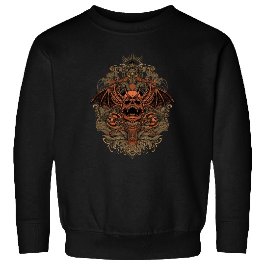 Phases Moth Occult Skull Witchcraft Magic Occult Gothic Sweatshirts