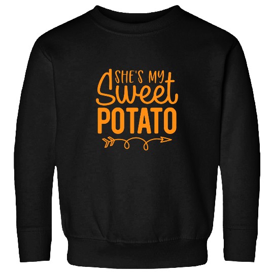 Mens Shes My Sweet Potato I Yam Set Couples Thanksgiving Funny Sweatshirts