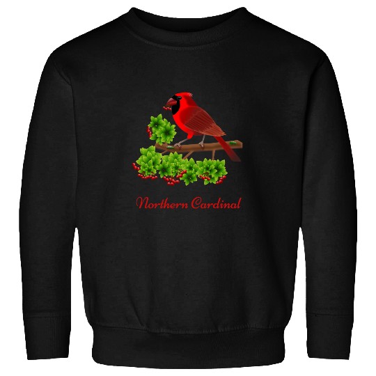 Northern Cardinal Beautiful Cardinal Bird Ornithology Sweatshirts