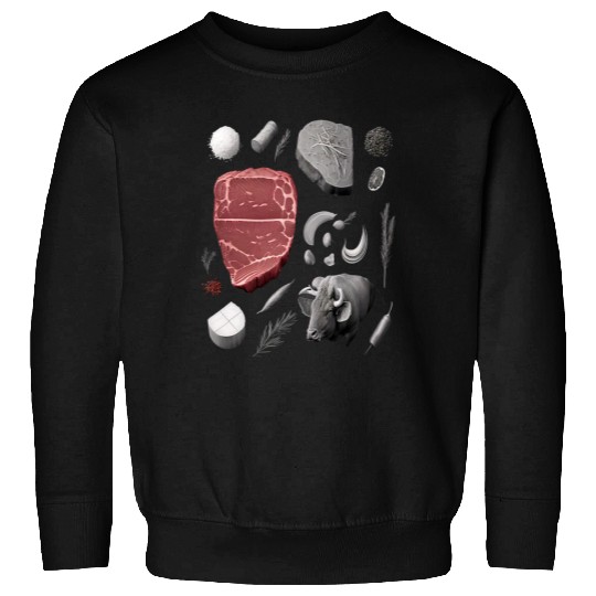 Steak Lover Grilling Father Grayscale Griller Steak Lover 2 Sweatshirts