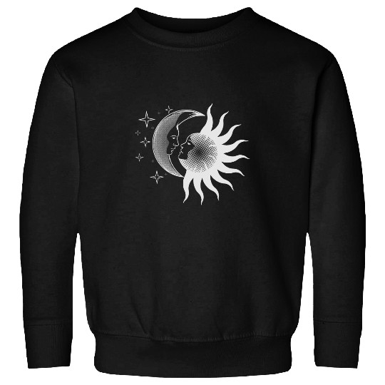 vintages Sun And Moon Celestial Spirituality Sweatshirts