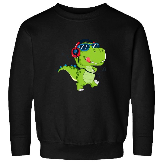 Dinosaur Dino Tyrannosaurus Rex Dinosaur Headphones Sweatshirts