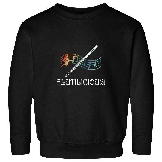 Flute Lover Classical Music Flutilicious Flutist Flute Player Orchestra Sweatshirts