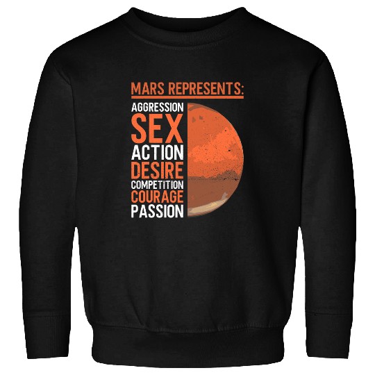 Mars Planet Astrology Mars Spirituality Sweatshirts