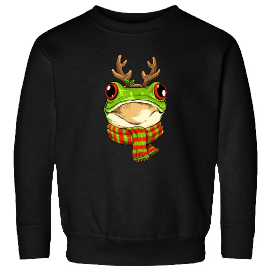 Frog Gift Christmas Frog Toad Santa Clause Reindeer xmass Frog Lover206 Sweatshirts
