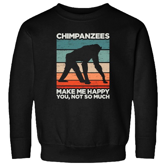 vintages Chimpanzees Monkey Chimp Ape Wildlife Chimpanzee Sweatshirts