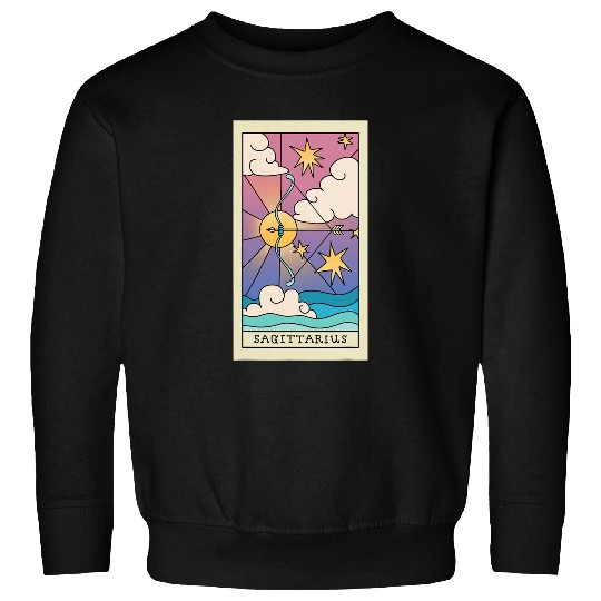 Retro Hippie Tarot Zodiac Sagittarius Sweatshirts