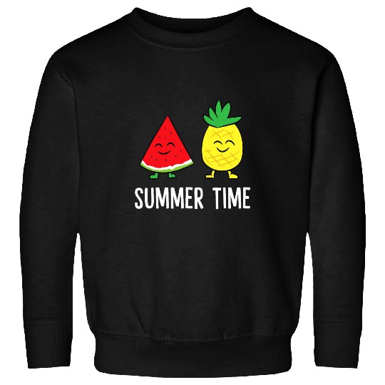 Watermelon pineapples Summer Time Vacation Fruits Watermelon Sweatshirts