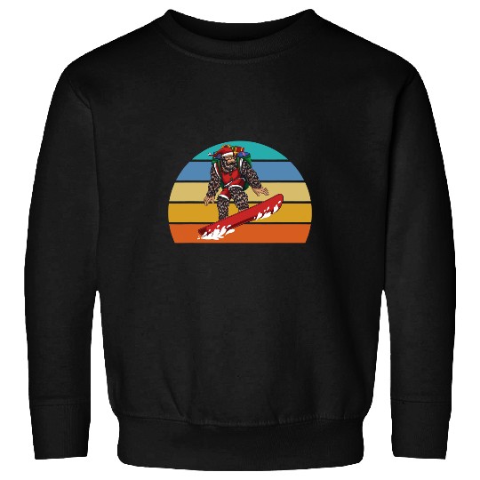 Skiing Ski Funny bigfoots Snowboarding Snowboard Sweatshirts