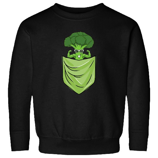 Weightlifting Broccoli In Pocket Vegetable Lover Sweatshirts