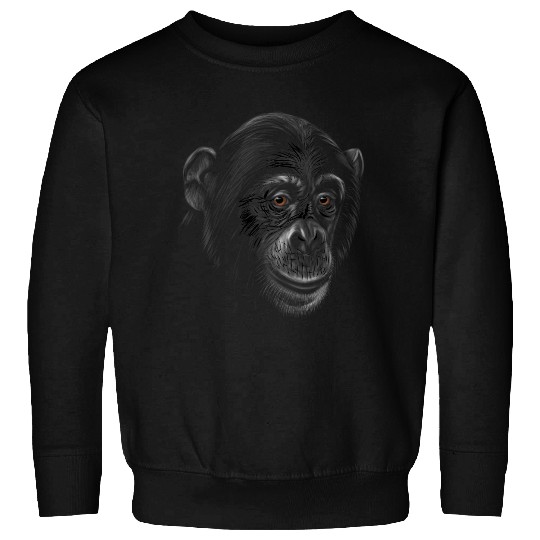 Retro Chimpanzee Monkey Ape Apes Chimpanzees Wild Forest Sweatshirts