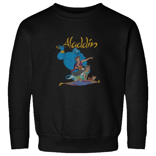 Disney Aladdin  Group Shot Logo Sweatshirts