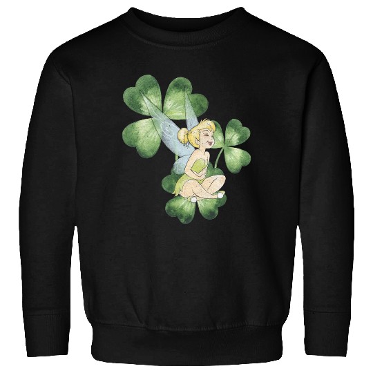 Disney Peter Pan St. Patrick's Day Tinker Bell Clover Retro Long Sleeve Sweatshirts