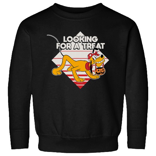 Disney Pluto Looking for a Treat Jack-O'-Lantern Halloween Sweatshirts