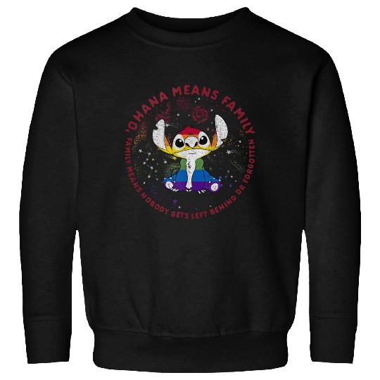 Disney Lilo Stich Ohana Pride Circle Sweatshirts