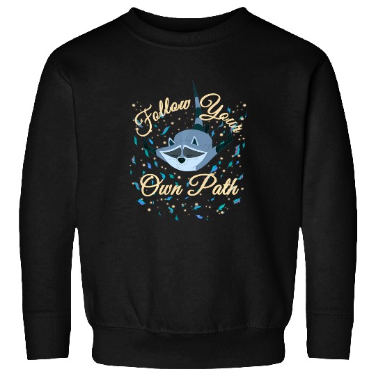 Disney Pocahontas Meeko Follow Your Own Path Text Sweatshirts
