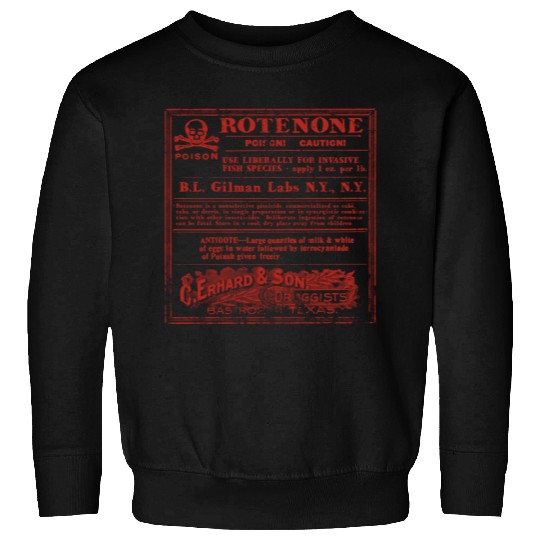 Rotenone Label, distressed - The Creature From The Black Lagoon - Sweatshirts