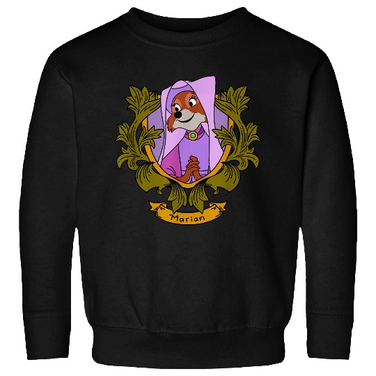 Disneyss Robin Hood Marian Vintages Floral Portrait Sweatshirts