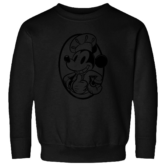 Disney Mickey Mouse Chef Mickey Outline Raglan Baseball Tee Sweatshirts