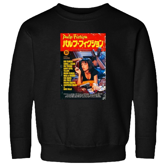 Pulp Fiction Japanese Logo Poster Sweatshirts
