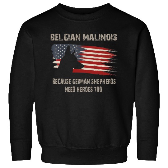 Belgian Malinois American Flag Sweatshirt