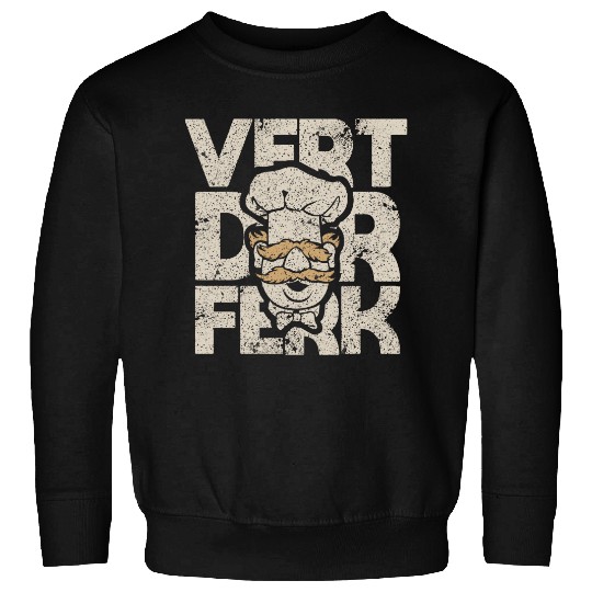 vert der ferk swedish cheff meme vintage distressed cream - Vert Der Ferk Chef - Sweatshirts