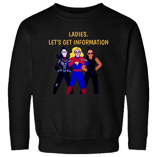 Ladies Lets Get Information Ms Marvel Sweatshirts