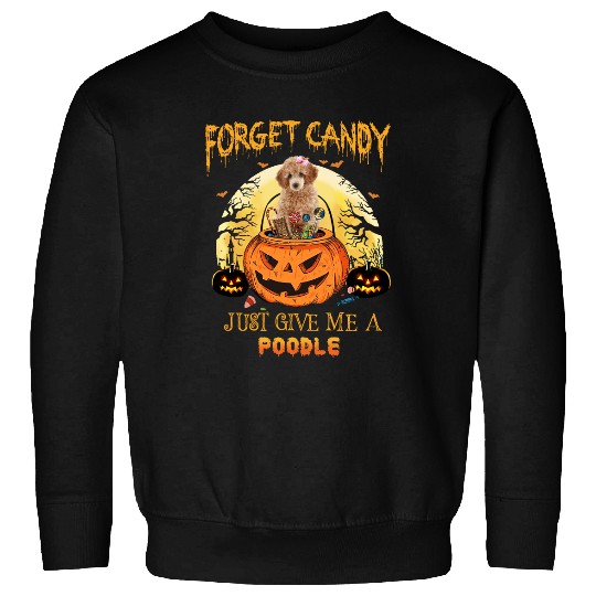 Candy Pumpkin Poodle Dog Sweatshirt