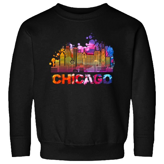 Retro Chicago Illinois Skyline Sweatshirt