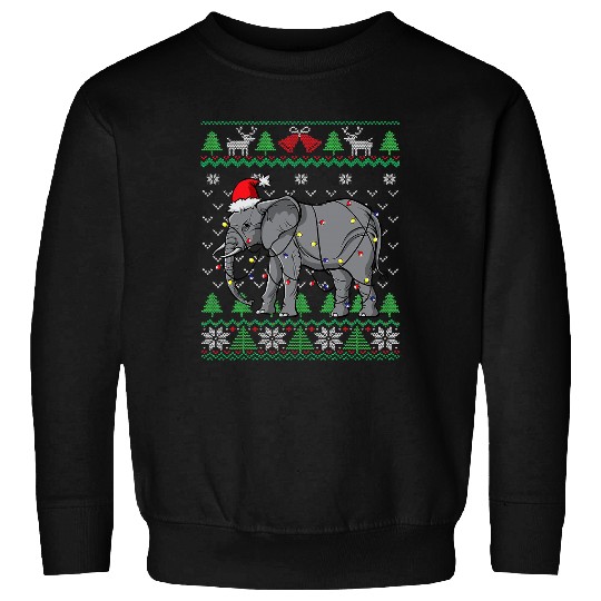 Elephant Ugly Christmas Elephant Classic Sweatshirts