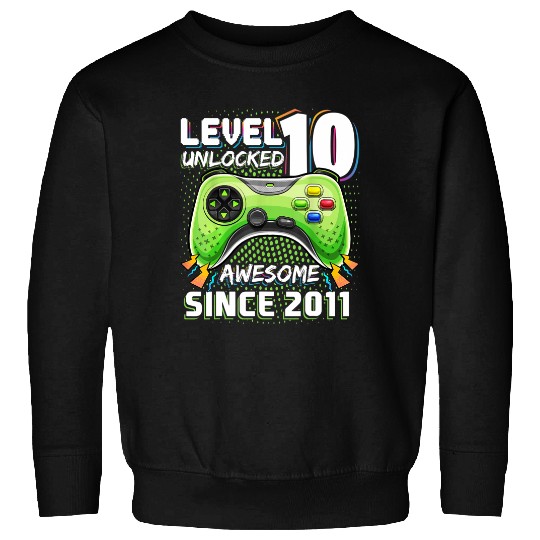 Level 10 Unlocked Awesome Video Game Gift Sweatshirt