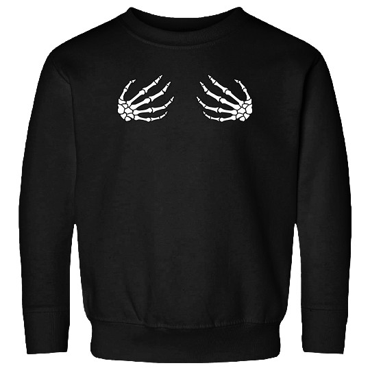 Halloween Boob Skeleton Hand Sweatshirt