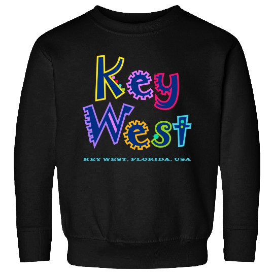 Key West Florida Tropical Type Design Sweatshirt