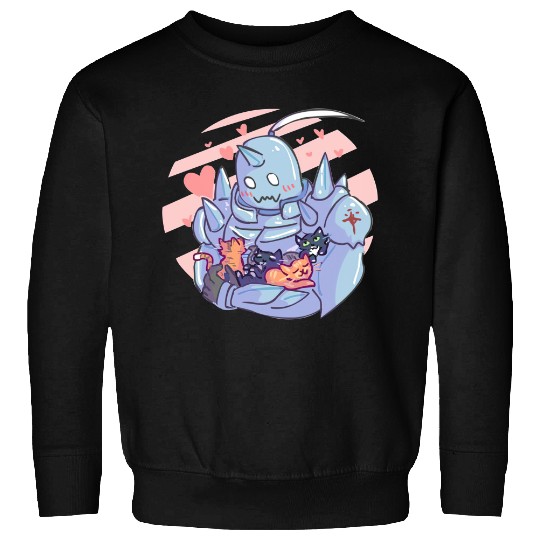 Fullmetal Alchemist Kittens Fashion Men's Short Sleeve Sweatshirt