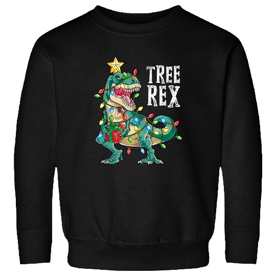 Christmas Dinosaur Tree Rex Pajamas Sweatshirts