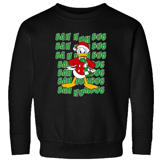 Disneys donald duck bah humbug christmas text stack Sweatshirts