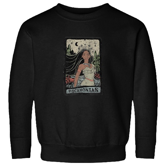 Disney Pocahontas Vintagess Portrait Style Graphic Sweatshirts