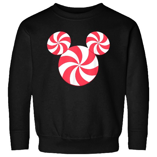 Disneyss New Mickey Icon Christmas Peppermint Candy Holiday Sweatshirts