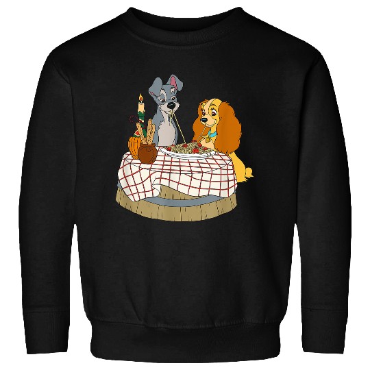 Disney Lady And Tramp Bella Notte Spaghetti Sweatshirts