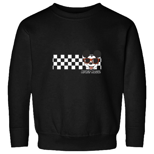 Disney Mickey And Friends Mickey Mouse Checkerboard Stripe Sweatshirts