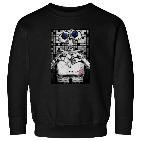 Disney Pixar Wall-e Distressed Tile Sad Eyes Movie Poster Sweatshirts