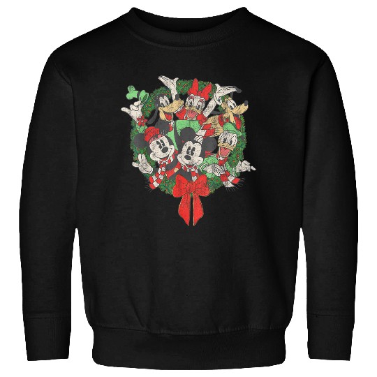Disneys Group Shot Christmas Wreath Sweatshirts
