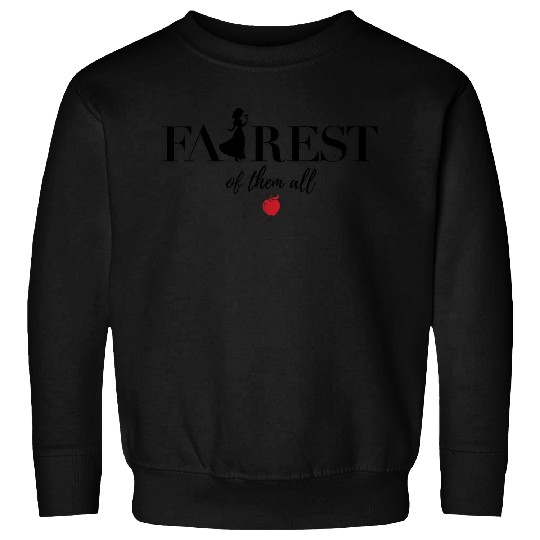 Disneyss Snow White Fairest Silhouette Text Graphic Sweatshirts