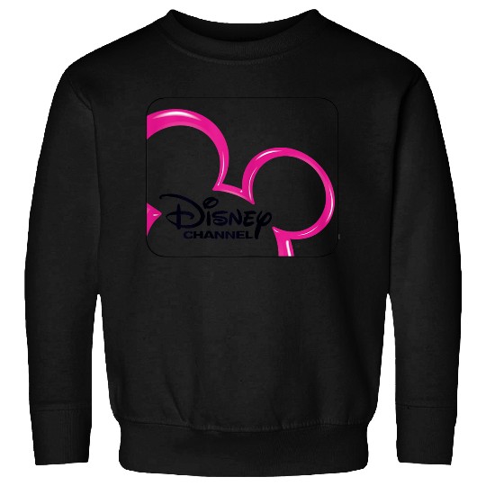 Disneyss Channel  Mickey Mouse Pink Retro 2000s Logo Sweatshirts