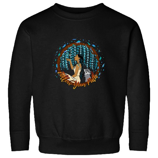 Disney Pocahontas Follow Your Path Circle Text Sweatshirts