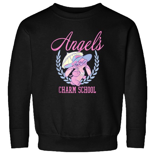 Disneyss Lilo Stitch Angel Charm School Demure College Sweatshirts
