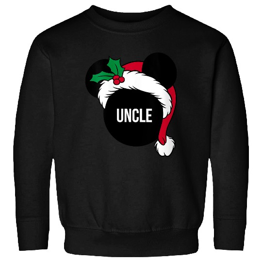 Disneyss Santa Hat Mickey Christmas Family Matching Uncle Sweatshirts