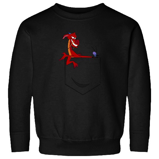 Disney Mulan Mushu Left Chest Pocket Graphic Sweatshirts